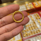Bague anneau texturé complexe