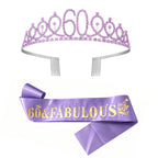 Ensemble diadème et écharpe d'anniversaire pour femme