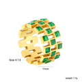 Bague ouverte pour femme avec design en treillis et zircones