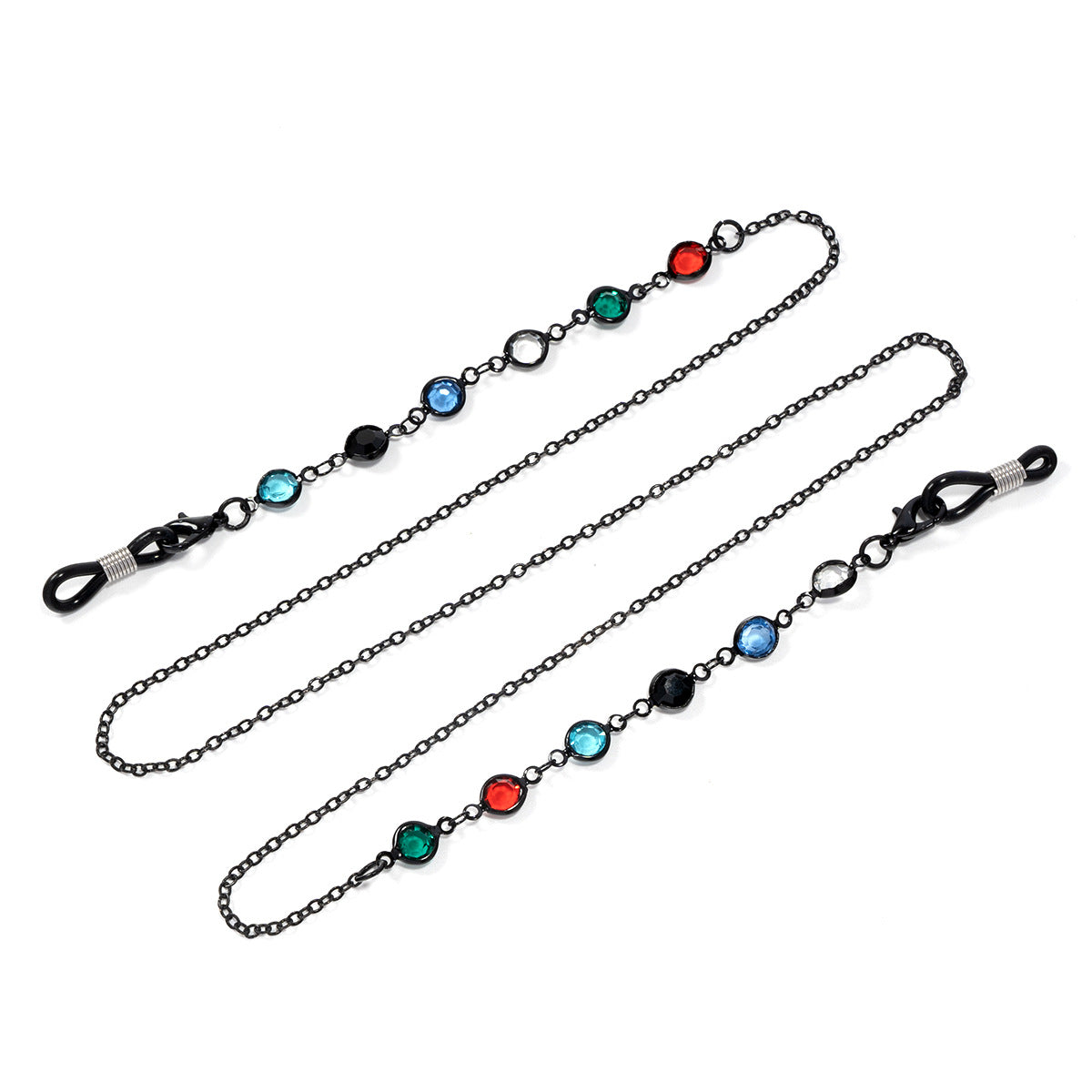 Chaîne de lunettes décorative en cristal