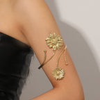 Bracelet rigide pour femme avec motifs floraux