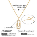Collier pour femme avec pendentif trombone élégant et zircones
