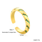 Bague ouverte pour femme avec design en treillis et zircones