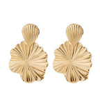 Boucles d'oreilles pendantes pour femme motif feuille