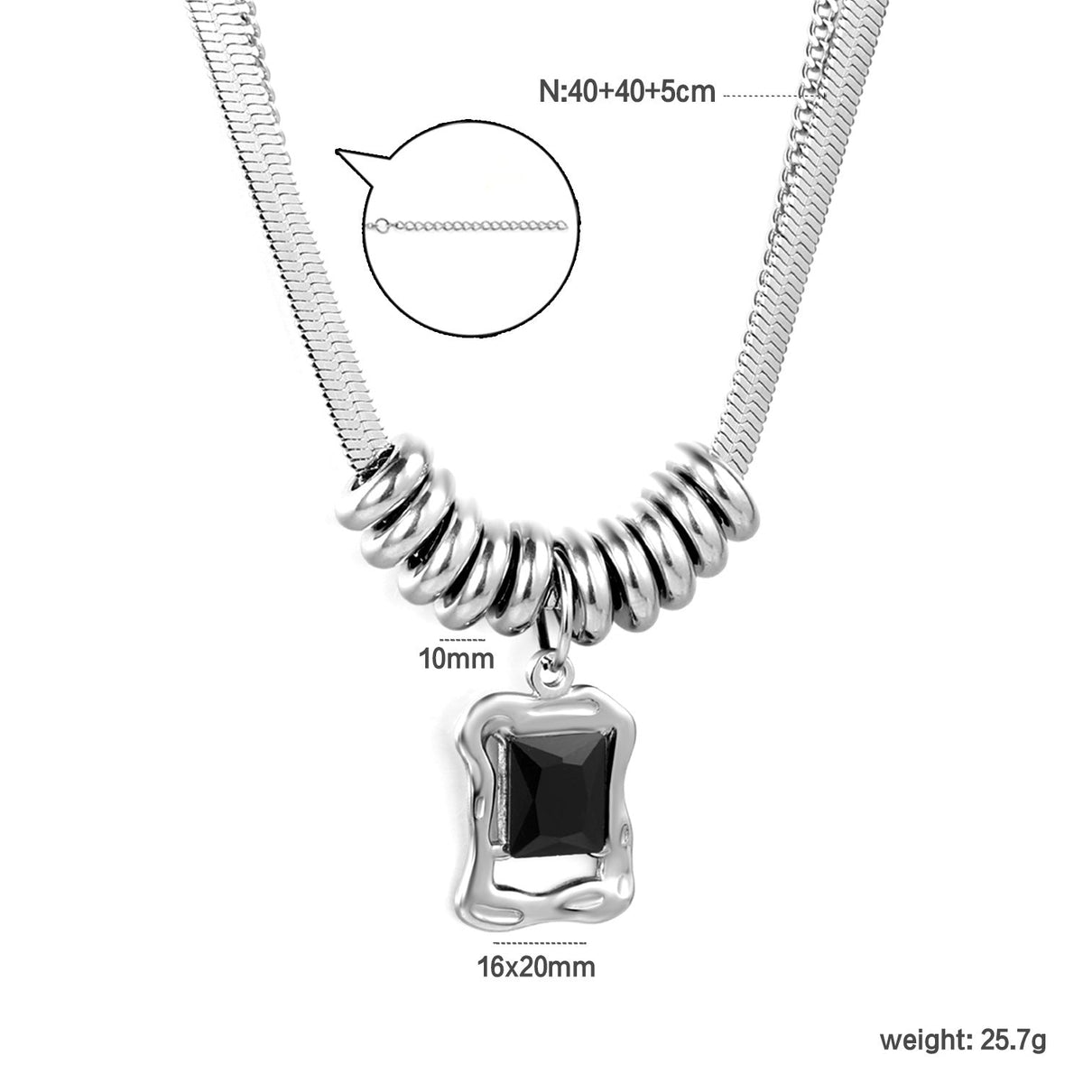 Collier pour femme avec pendentif géométrique moderne