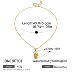 Collier pour femme avec pendentifs charmants et longueur réglable