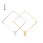 Boucles d'oreilles géométriques pour femme en métal léger