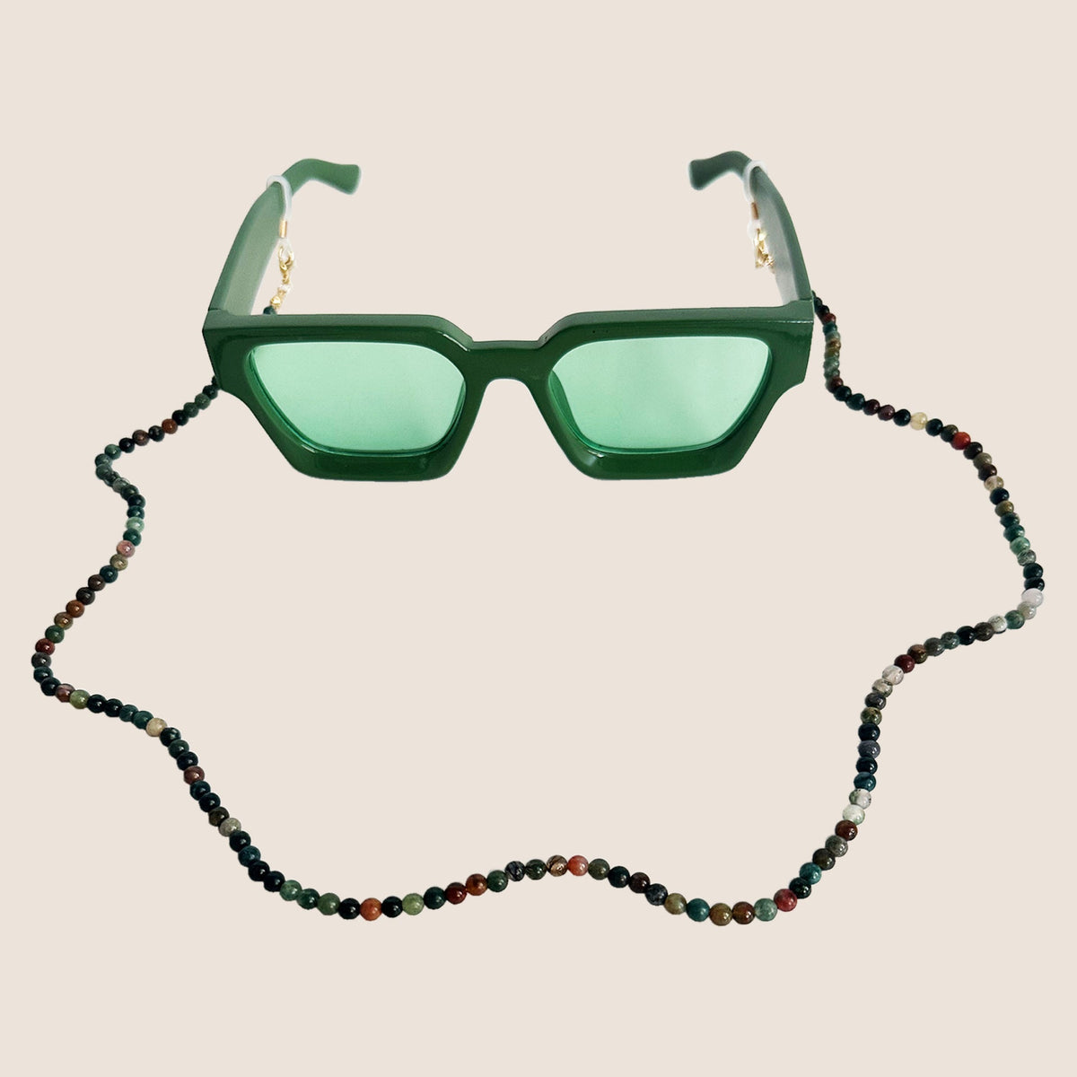 Chaîne de lunettes multi-rangs en perles