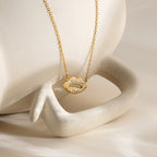 Collier pour femme avec pendentif lèvres scintillantes en acier inoxydable hypoallergénique