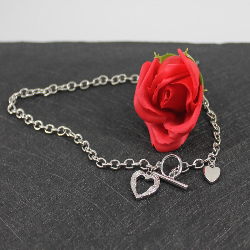 Collier à chaîne à maillons cœurs