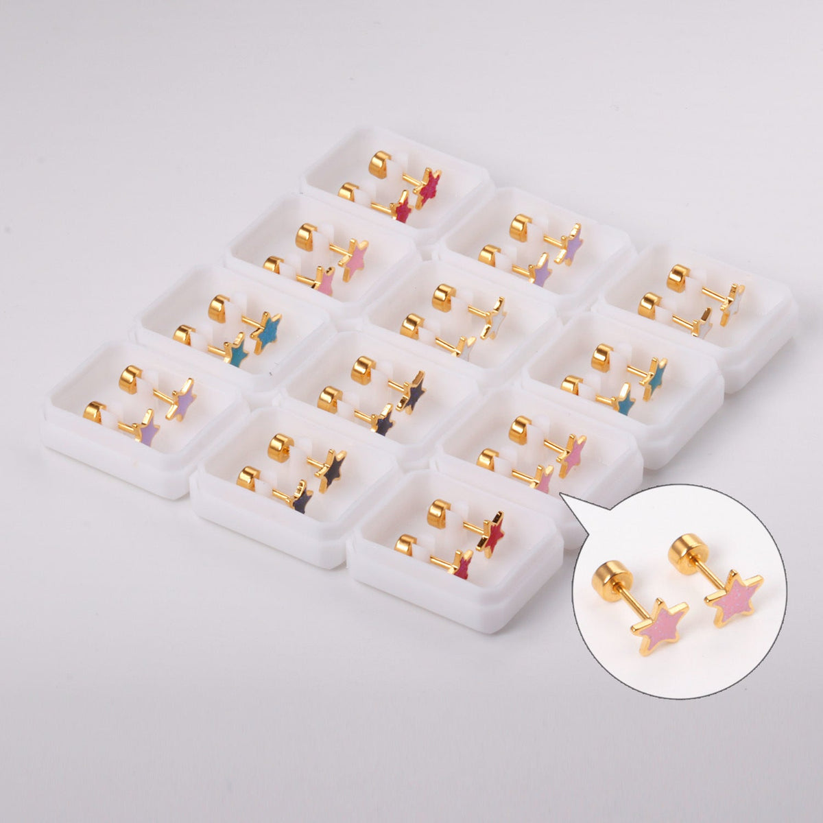 Boucles d'oreilles modernes en forme d'étoile pour femme