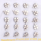 Boucles d'oreilles pour femme en acier inoxydable, design spirale
