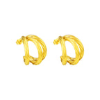 Boucles d'oreilles élégantes pour femme au design incurvé