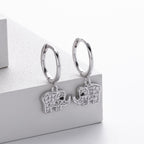 Boucles d'oreilles pendantes éléphant en argent sterling 925