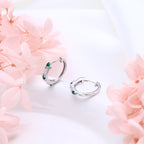 Créoles pour femme en argent sterling 925 avec zircons étincelants