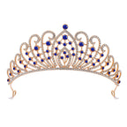 Diadème élégant en strass pour femme avec détails floraux