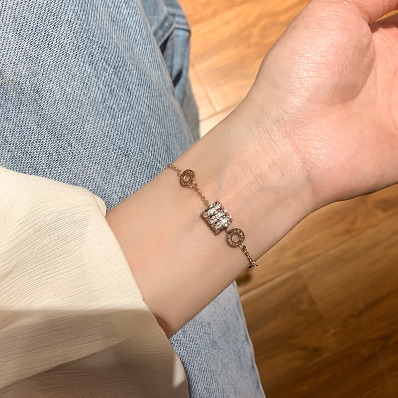 Bracelet chaîne pour femme avec cristaux