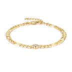 Bracelet de cheville pour femme avec zircons