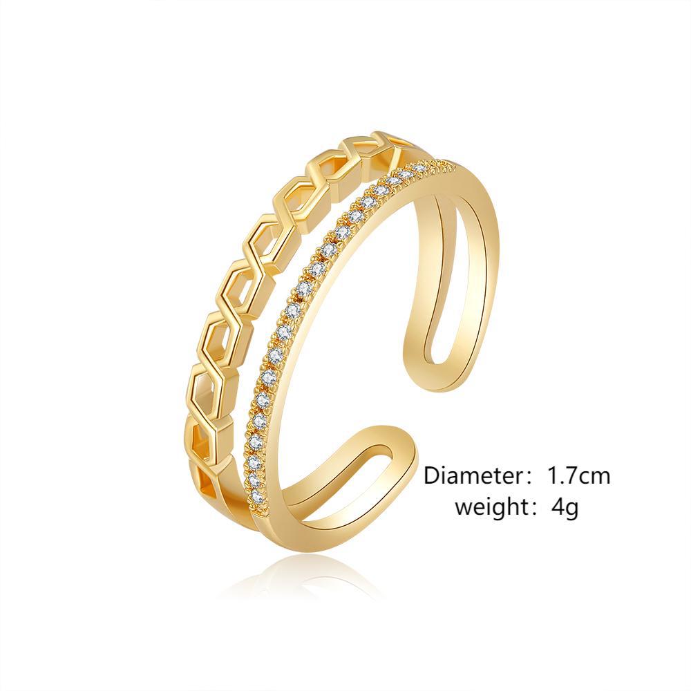 Bague arc élégante pour femme avec zircone