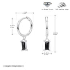 Boucles d'oreilles pendantes avec pendentif zircone