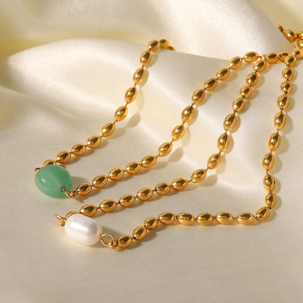 Collier pour femme avec bulles élégantes et pendentif perle unique