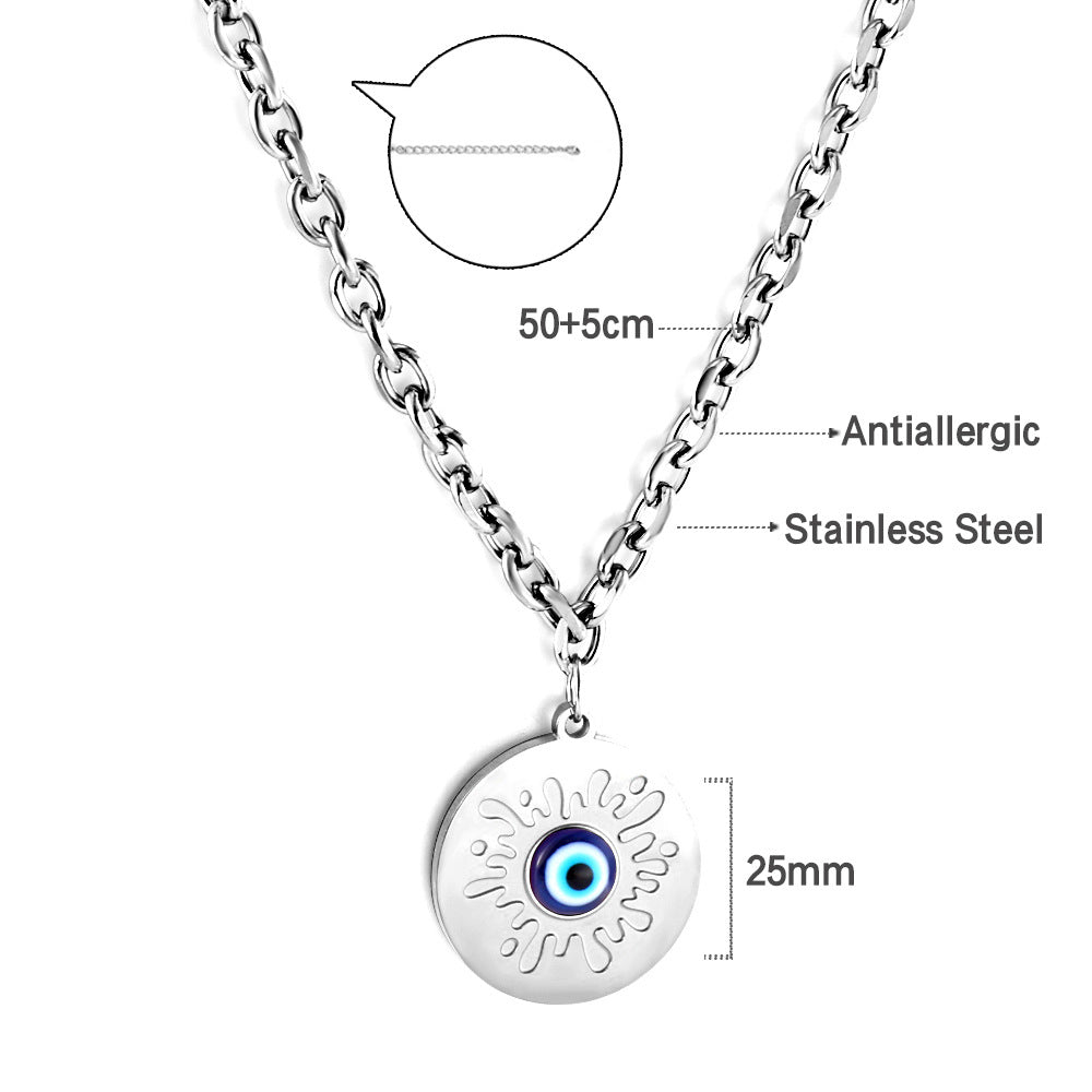 Collier pour femme avec pendentif carré orné de cristaux