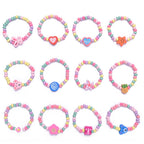 Bracelet de perles colorées ludique