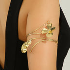Bracelet rigide pour femme avec motifs floraux