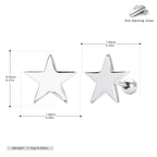 Boucles d'oreilles étoiles en argent sterling 925