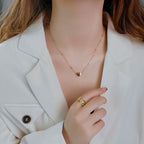 Collier avec pendentif cœur et chaîne délicate pour femme