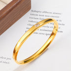 Jonc pour femme avec zircon étincelant