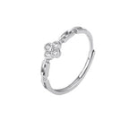 Bague fine pour femme avec zircone élégante