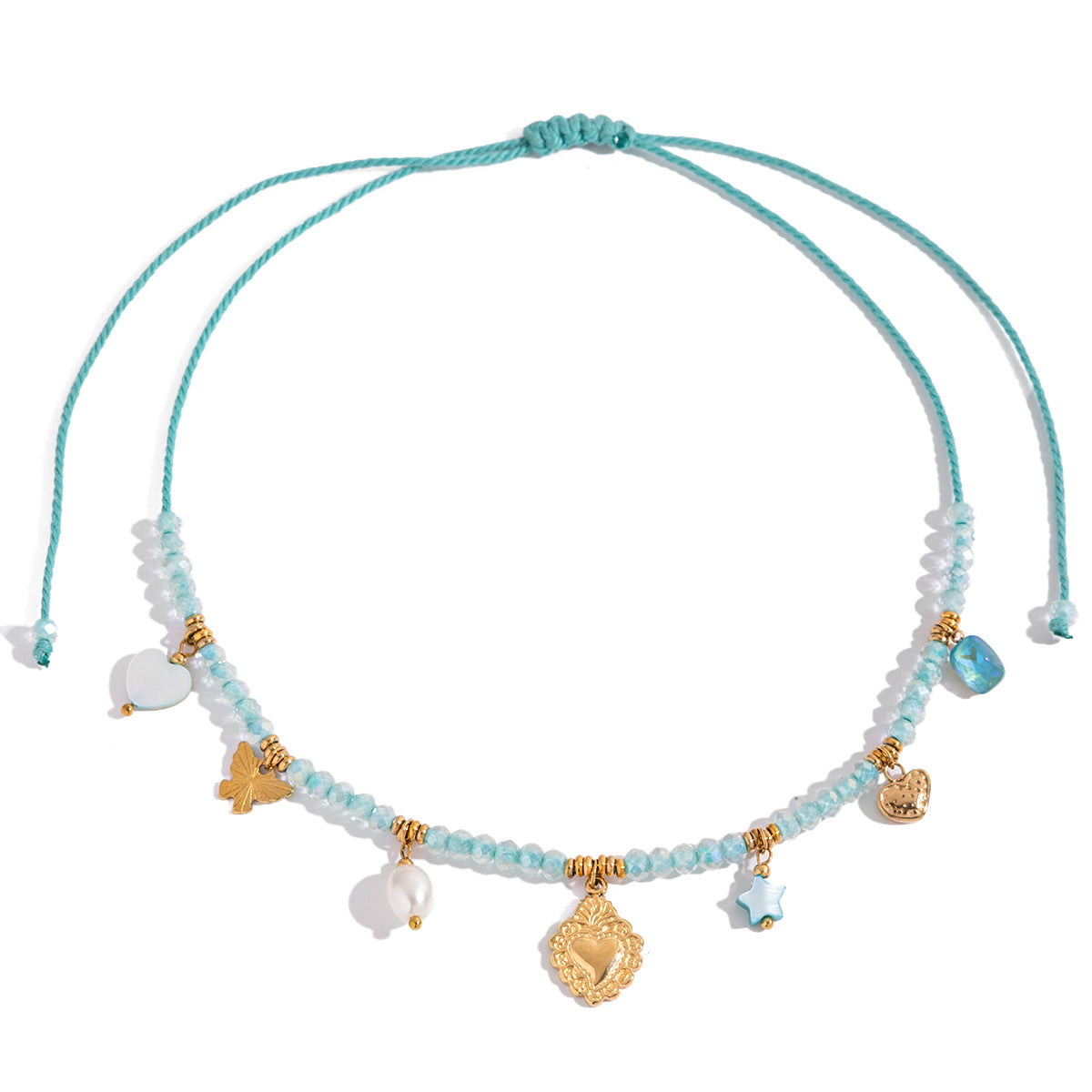 Bracelet de cheville pour femme avec étoiles étincelantes