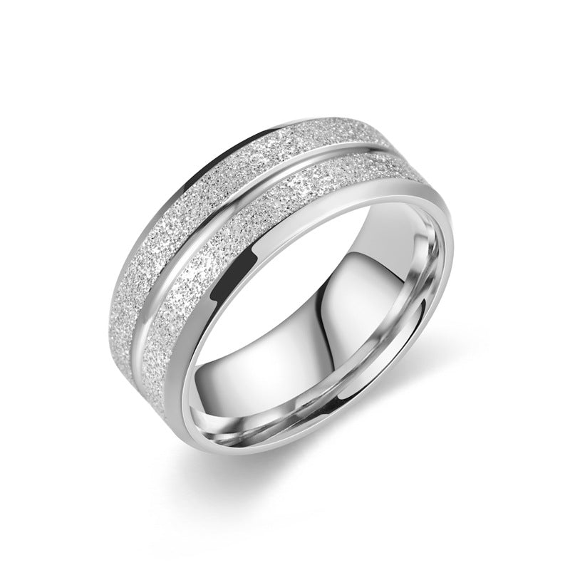 Bague pour homme à surface texturée et lignes élégantes
