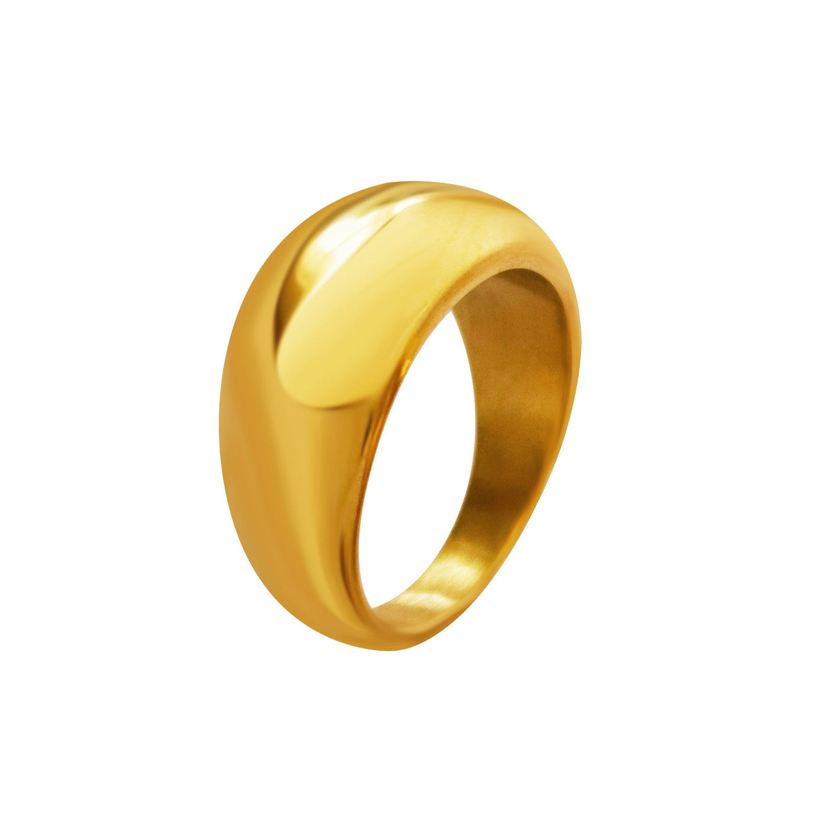 Bague simple en acier inoxydable pour femme