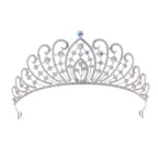 Diadème élégant en strass pour femme avec détails floraux