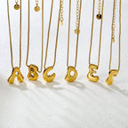 Collier pour femme avec pendentif lettre moderne en acier inoxydable