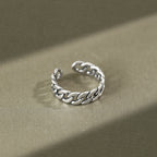 Bague ouverte en chaîne pour femme