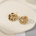 Boucles d'oreilles élégantes pour femme au design plissé rustique
