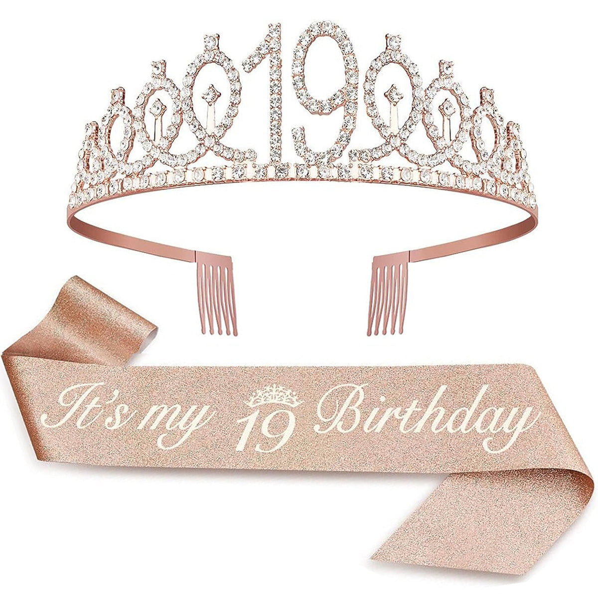 Couronne de princesse en cristal pour femme avec inscription 30 & Fabulous