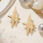 Boucles d'oreilles pour femme au design étoile moderne