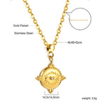 Collier pour femme avec pendentif carré orné de cristaux