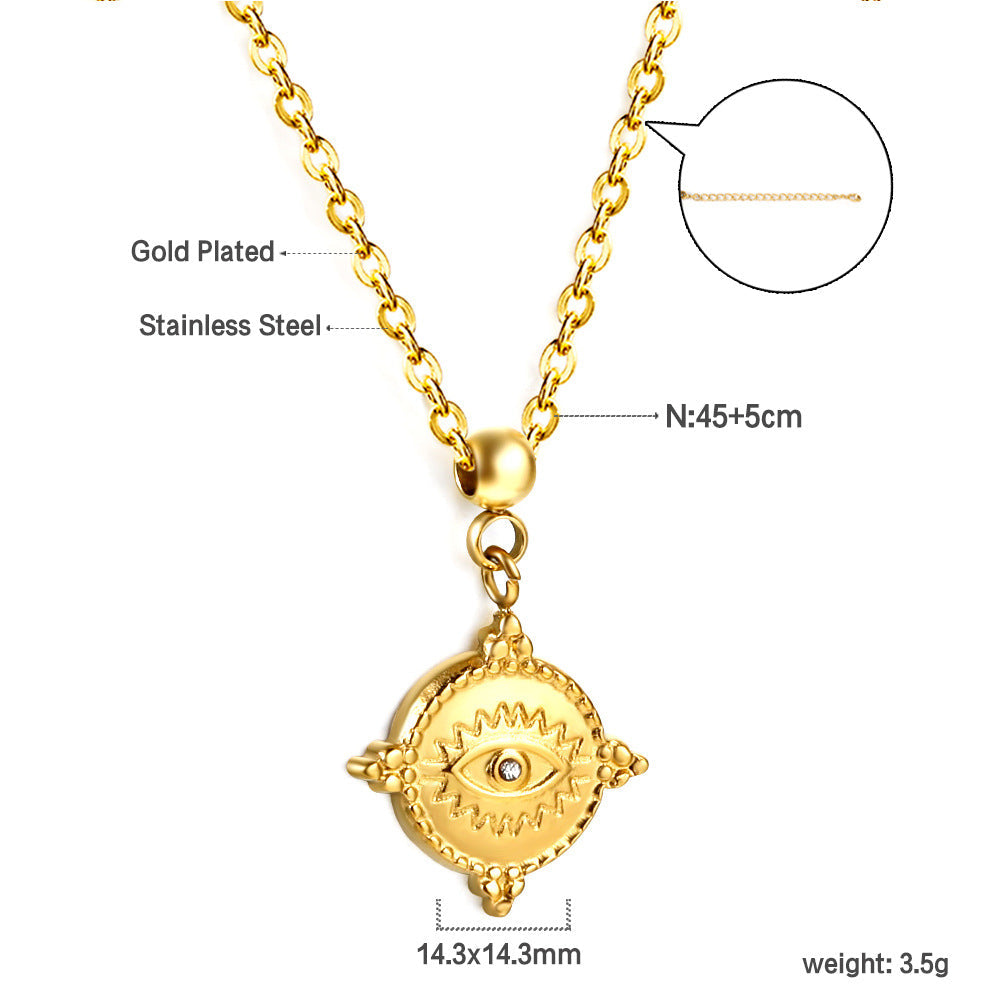 Collier pour femme avec pendentif carré orné de cristaux