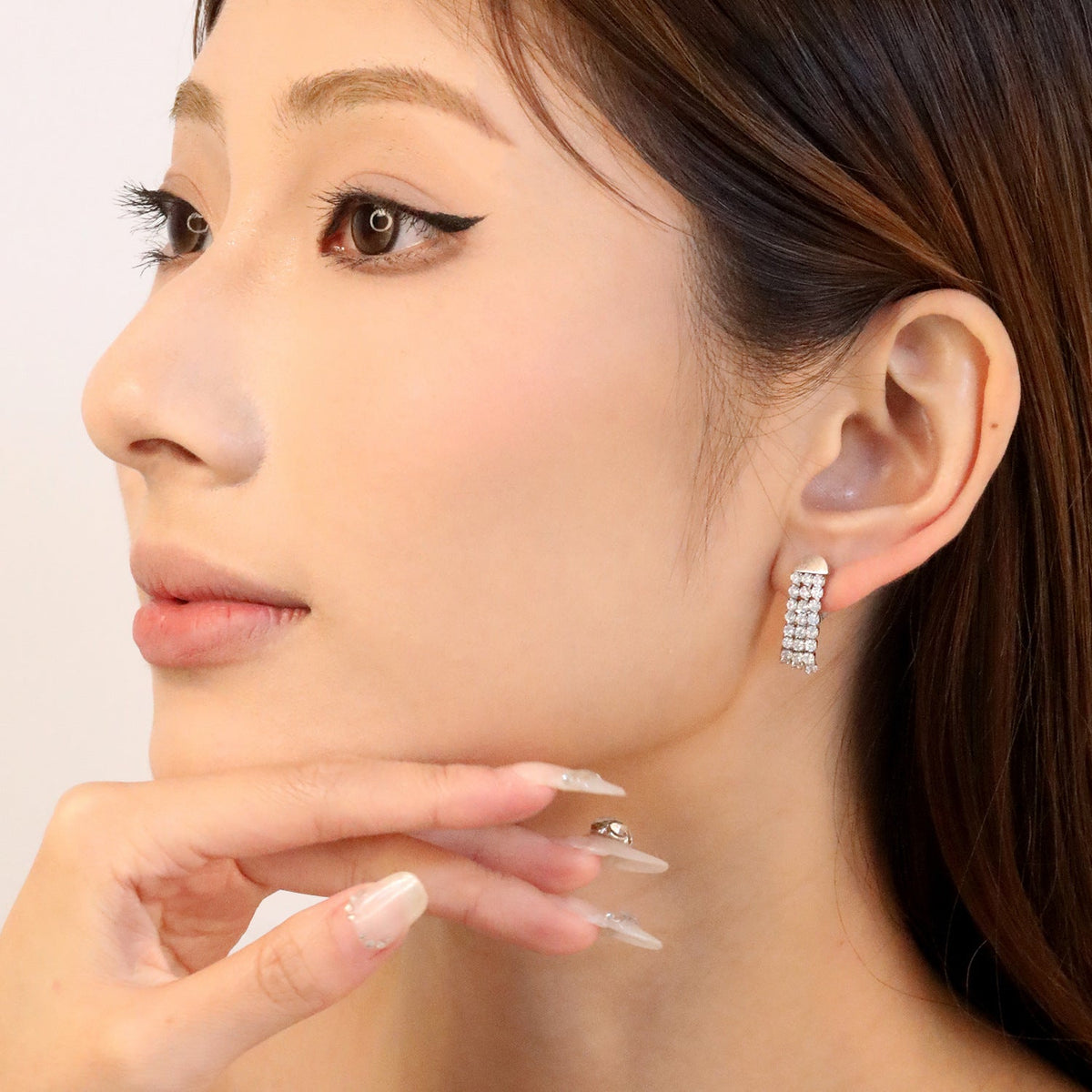 Boucles d'oreilles pendantes pour femme avec cristaux
