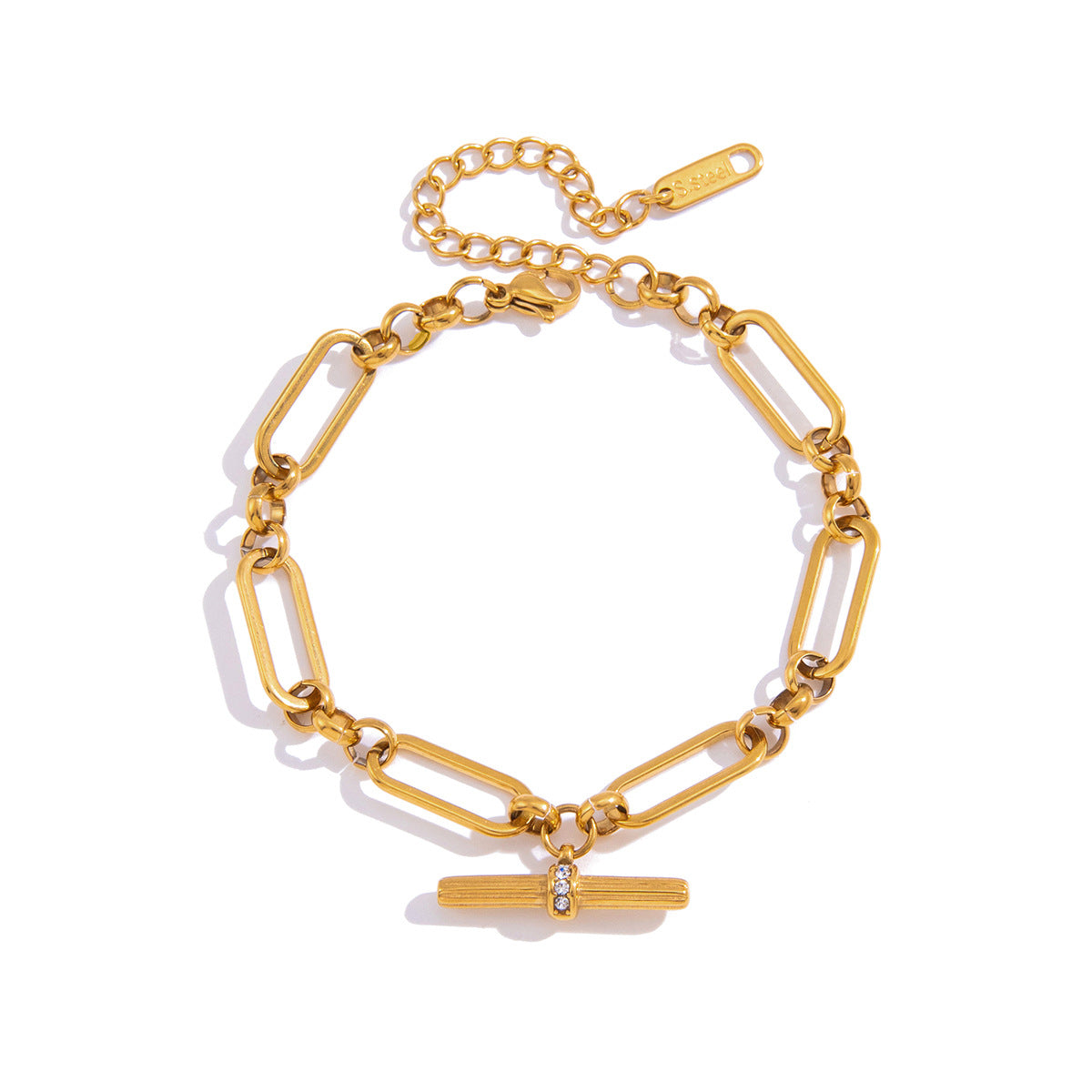 Bracelet pour femme à maillons en acier inoxydable