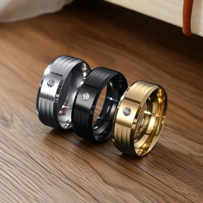 Bague pour homme au design élégant avec pierre étincelante
