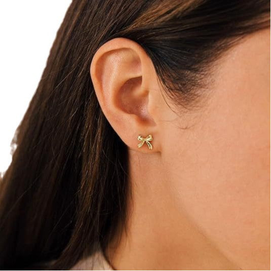 Boucles d'oreilles nœud avec strass pour femme