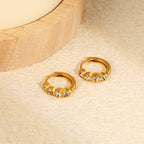 Créoles pour femme avec zircons étincelants