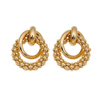 Boucles d'oreilles pendantes pour femme au design chaîne moderne