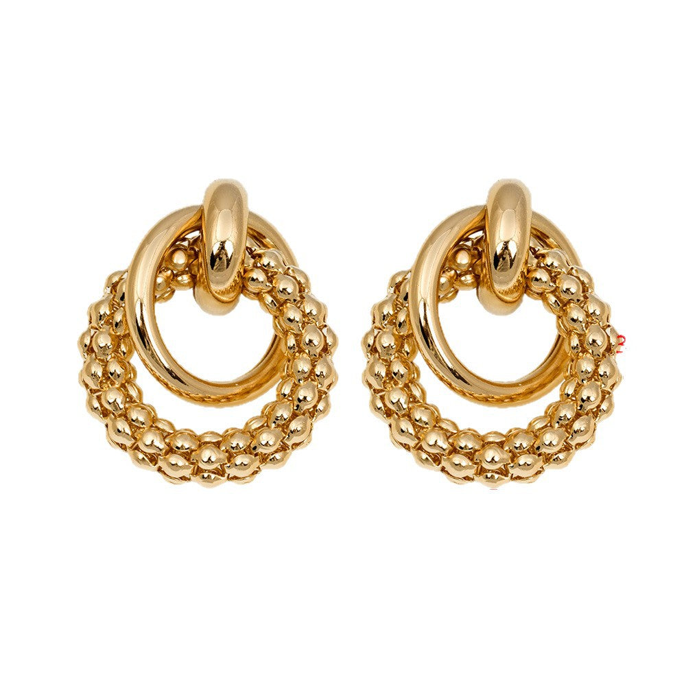 Boucles d'oreilles pendantes pour femme au design chaîne moderne